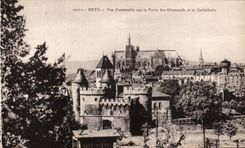 Cuadro total de CPA Metz en la puerta de los alemanes y de la catedral