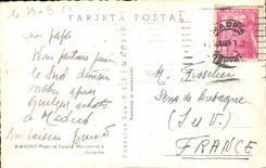 Monumento de CPA Madrid Plaza de Espan Cervantes