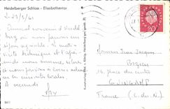 CPA Heidelberger Schloss Elisabethentor