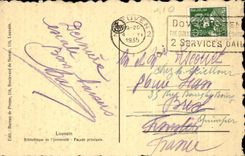 CPA Leuwen Library of I' Universelle Library