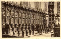 CPA Leuwen Church Saint gerirude Stalls