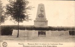 Belgian CPA Waterloo Monument raised with the memory of Comattants