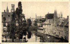 CPA Bruges Quay Of the Rosary Brugge Rozenhoedkaai