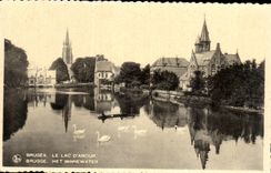 CPA Bruges the Lake Of love Brugge Het Minnewater Swan