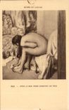CPA After the Bath Woman Essuyant the Feet Degas Museum of Louvre Paris