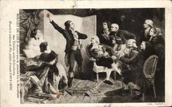 CPA Rouget de l'isle chantant la Marseillaise