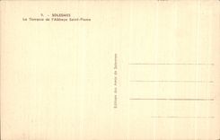 CPA Solesmes the Terrace of the Saint Pierre Abbey