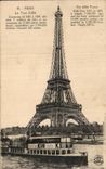 CPA Paris La Tour Eiffel Peniche KUB