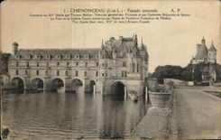 Ataque frontal del este de CPA Chenonceau
