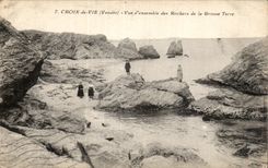 Cuadro total de CPA Croix de Vie de las rocas de la tierra grande