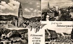 CPA Gruss aus dem Schwarzwald Freiburg