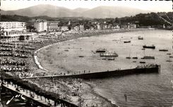 CPA St Jean de Luz the beach Rhune