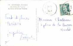 CPA Bordeaux the Alleys De Tourny At the bottom the Large Theater