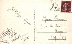 CPA Bordeaux the Metallic bridge on the Garonne Boat