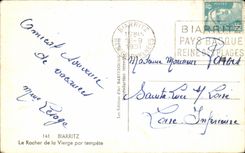 CPA Biarritz the Rock of the Virgin By Storm