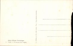 CPA Cote d'Azur Artistique Nice Promenade des Anglais