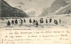 CPA Chamonix Traversee de la Mer de glace Alpinisme