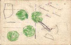 CPA Fantaisie Happy New Year Militaria Horseshoe