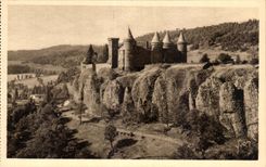 CPA Soft France Surroundings of Saint Flour the Picturesque Castle of Saillans