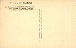 CPA Soft France Surroundings of Saint Flour Terns the Romance church and the Castle