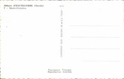 CPA Abbey of Hautecombe Marie Christine