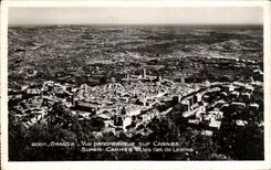 Opinion panoramica grasa de CPA sobre Cannes Cannes e islas estupendos de Lerines