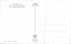 CPA Geneva flowered Quays and the Palate of the Nations