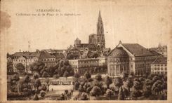 CPA Strasbourg Cathedral of the Place of the Republic