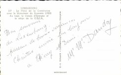 CPA Luxembourg the Place of the Constitution with the Monument of the Souvenir At the bottom the Case of pargne and the Seat of