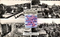 CPA Luxembourg the Bridge Adolphe the Bastion of St Avenue Spirit of Freedom the Luxembourg Fortifications
