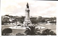CPA Lisboa Praca De Marques De Pombal Portugal