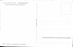 CPA Lauterbrunnen Staubbachfall Mit Kirche Und Grosshorn