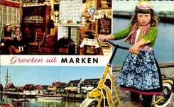 CPA Groeten uit Marken Folklore Costume Enfant