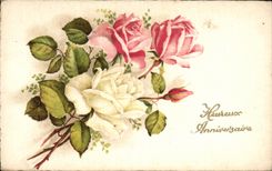 Cumpleanos feliz de las flores de la fantasia de CPA