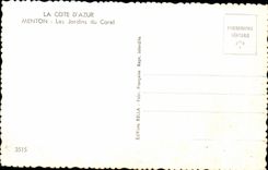 CPA the Dimension Of Azure Menton Gardens of the reel