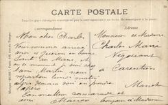 CPA Mans Detail of the Base of Statue of General Chanzy