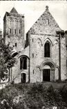 CPA Abbaye de la Lucerne Entre Avranches et Granville Facade de L'Eglise Abbatiale
