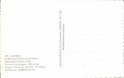 CPA Lourdes the Underground Basilica Consacree Mars Forms oval