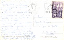 CPA Lourdes the basilica and the Martyrdom