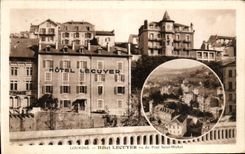 CPA Lourdes Lecuyer Hotel seen of the Holy Bridge Michel