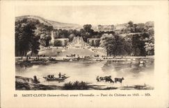 CPA Saint Cloud Before the Fire Park of the Castle in 1845