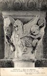 CPA Vezelay Church of Madeileine Capital of the sixth Pillar of Bef