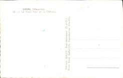 CPA Laval el puente viejo y el castillo