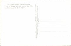 CPA Evian Les Bains the Beach the Lake Leman the City Memises and the Tooth of Oche