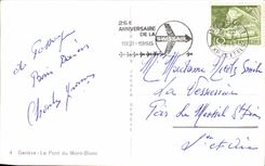 CPA Geneva the Bridge of Mont Blanc