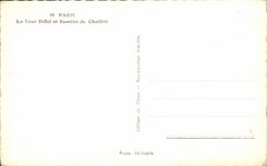 CPA Paris the Eiffel Tower and Bassins of Chaillot