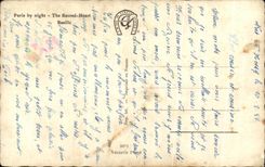 CPA Paris La nuit Le Sacre Coeur Montmartre