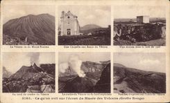 Este quon de CPA considera en la pantalla del museo de la cueva roja Vesuvio de los volcanes