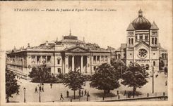 CPA Strasbourg Law courts And Church Saint Pierre As a Jeanne