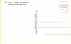 Interior de CPA Niza del santuario de Notre Dame De Cimiez